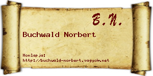 Buchwald Norbert névjegykártya